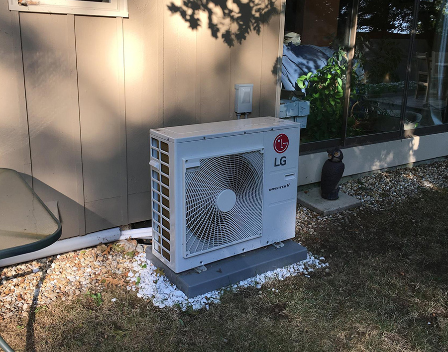 LG outdoor HVAC condenser unit